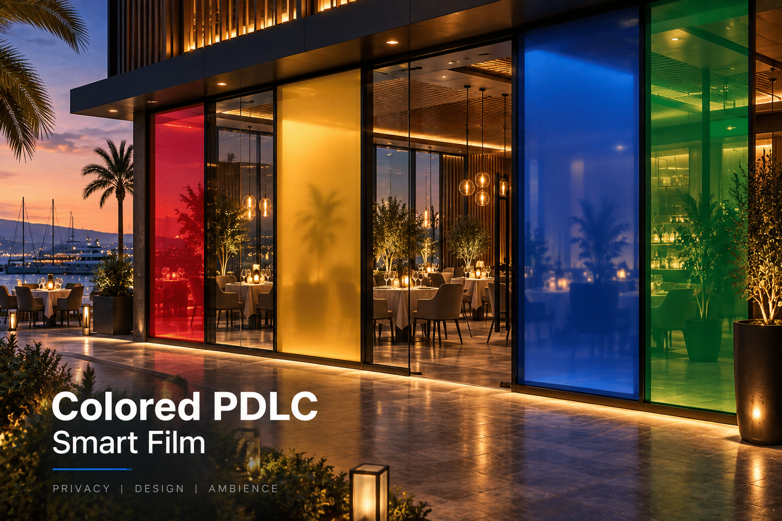 Colored PDLC Smart Film