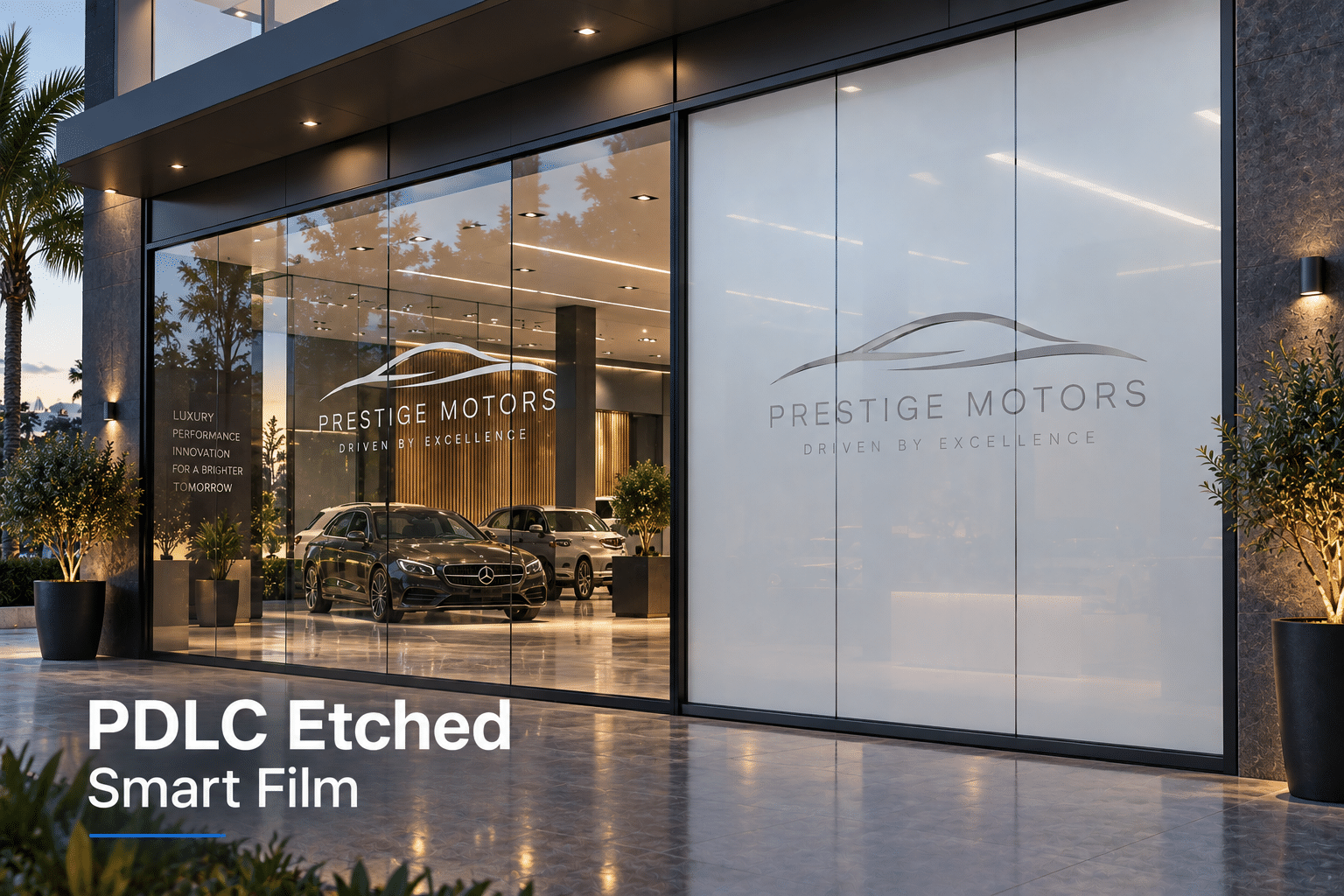 Etched PDLC Smart Film